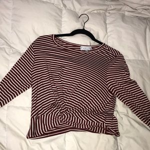 Long sleeve tie up T-shirt